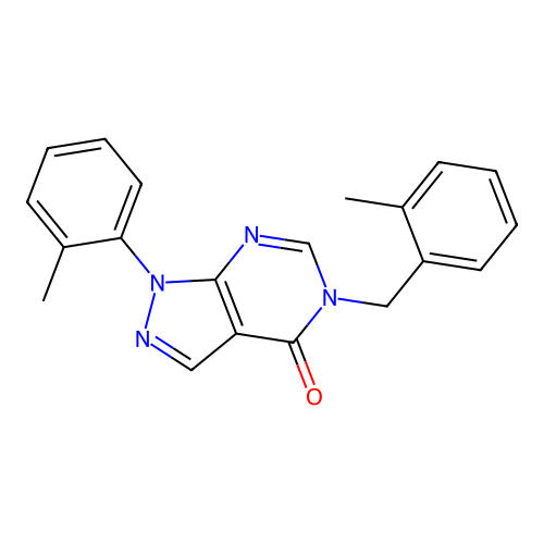 1-(2-Methylphenyl)-5-[(2-methylphenyl)methyl]pyrazolo[3,4-d]pyrimidin-4-one structure