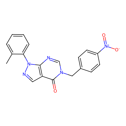 1-(2-Methylphenyl)-5-[(4-nitrophenyl)methyl]pyrazolo[3,4-d]pyrimidin-4-one structure