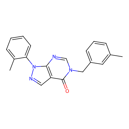 1-(2-Methylphenyl)-5-[(3-methylphenyl)methyl]pyrazolo[3,4-d]pyrimidin-4-one structure