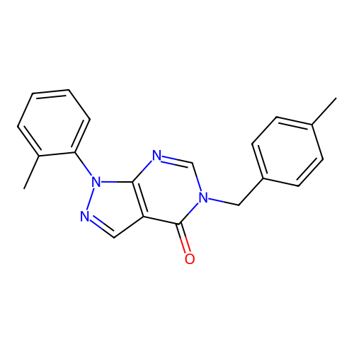 1-(2-Methylphenyl)-5-[(4-methylphenyl)methyl]pyrazolo[3,4-d]pyrimidin-4-one structure