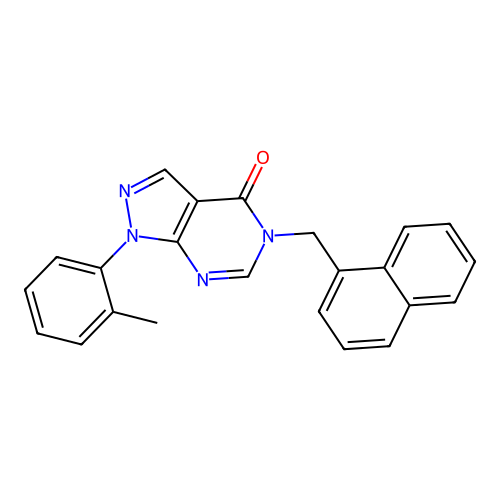 1-(2-Methylphenyl)-5-(naphthalen-1-ylmethyl)pyrazolo[3,4-d]pyrimidin-4-one structure