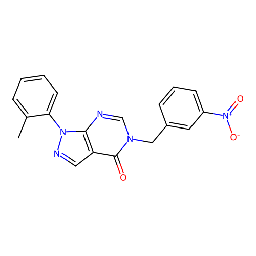 1-(2-Methylphenyl)-5-[(3-nitrophenyl)methyl]pyrazolo[3,4-d]pyrimidin-4-one structure