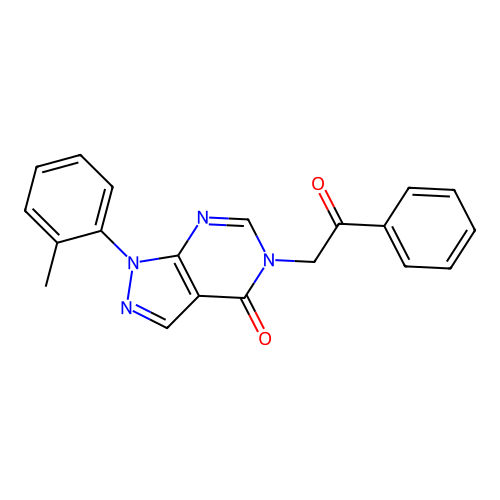 1-(2-Methylphenyl)-5-phenacylpyrazolo[3,4-d]pyrimidin-4-one structure