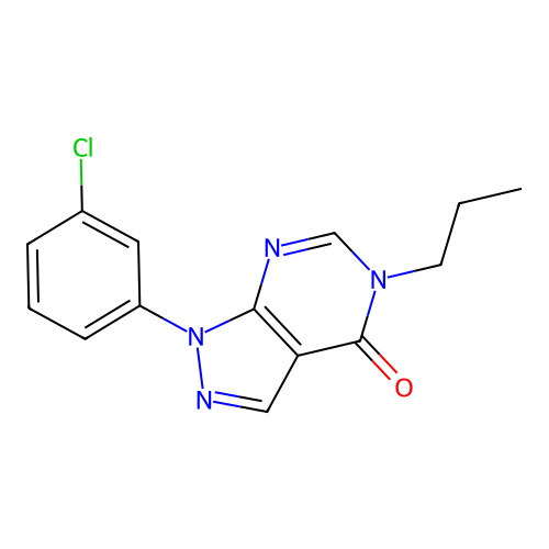 1-(3-Chlorophenyl)-5-propylpyrazolo[3,4-d]pyrimidin-4-one structure