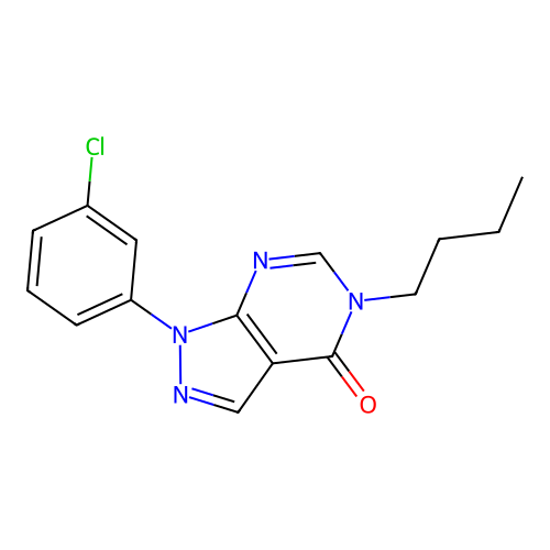 5-Butyl-1-(3-chlorophenyl)pyrazolo[3,4-d]pyrimidin-4-one structure