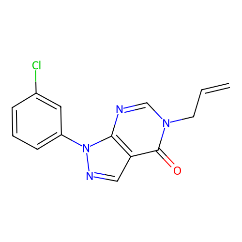 1-(3-Chlorophenyl)-5-prop-2-enylpyrazolo[3,4-d]pyrimidin-4-one structure