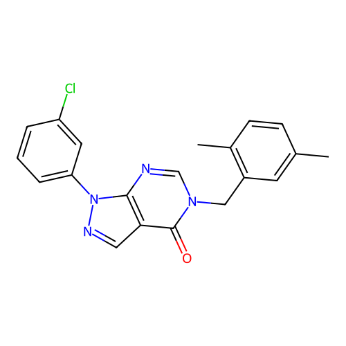 1-(3-Chlorophenyl)-5-[(2,5-dimethylphenyl)methyl]pyrazolo[3,4-d]pyrimidin-4-one structure