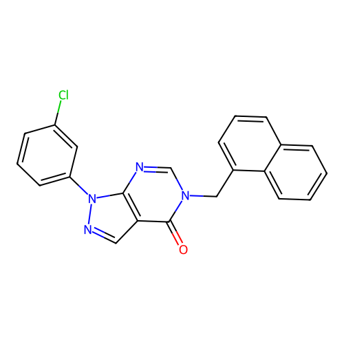 1-(3-Chlorophenyl)-5-(naphthalen-1-ylmethyl)pyrazolo[3,4-d]pyrimidin-4-one structure