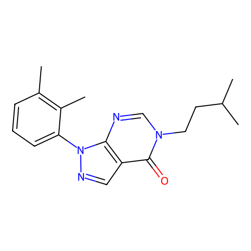 1-(2,3-Dimethylphenyl)-5-(3-methylbutyl)pyrazolo[3,4-d]pyrimidin-4-one structure