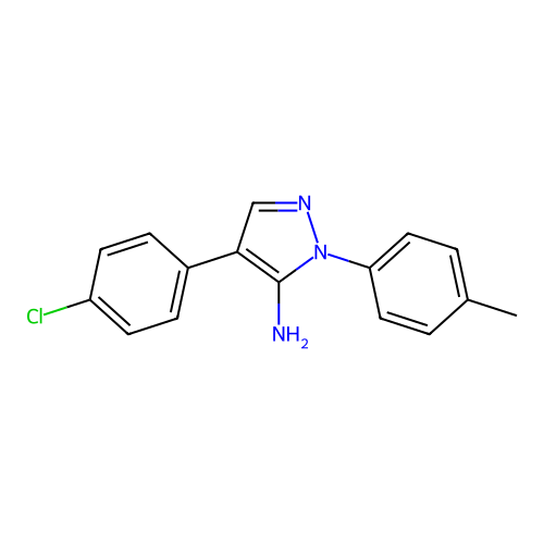 4-(4-Chlorophenyl)-1-p-tolyl-1H-pyrazol-5-amine structure