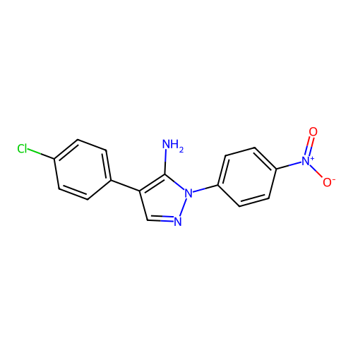 4-(4-Chlorophenyl)-2-(4-nitrophenyl)pyrazol-3-amine structure