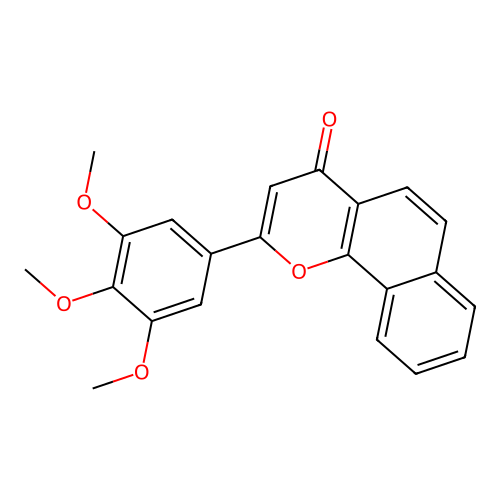 4H-Naphtho[1,2-b]pyran-4-one, 2-(3,4,5-trimethoxyphenyl)- structure