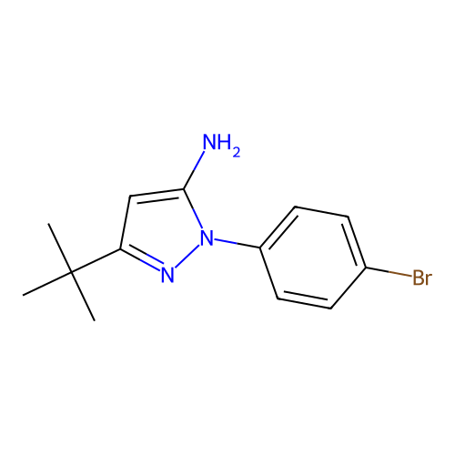 1-(4-Bromophenyl)-3-(tert-butyl)-1H-pyrazol-5-amine structure