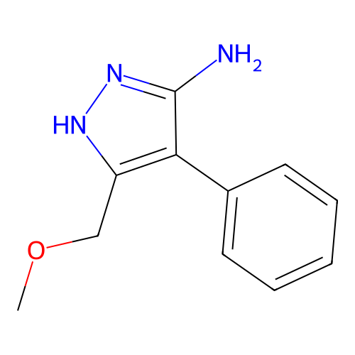 3-(methoxymethyl)-4-phenyl-1H-pyrazol-5-amine structure