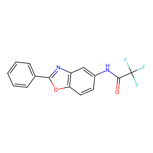 2,2,2-trifluoro-N-(2-phenyl-1,3-benzoxazol-5-yl)acetamide structure