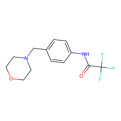 2,2,2-trifluoro-N-[4-(morpholin-4-ylmethyl)phenyl]acetamide structure