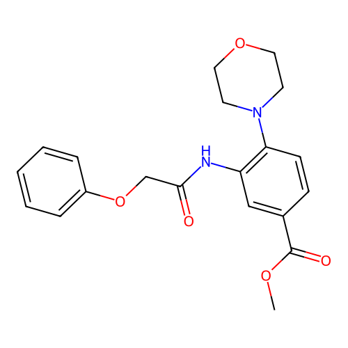 Methyl 4-morpholin-4-yl-3-[(2-phenoxyacetyl)amino]benzoate structure