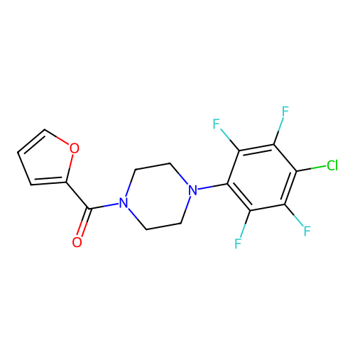 [4-(4-Chloro-2,3,5,6-tetrafluorophenyl)piperazin-1-yl]-(furan-2-yl)methanone structure