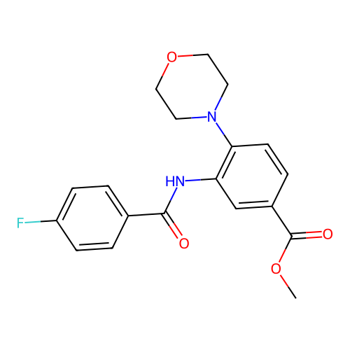 Methyl 3-(4-fluorobenzamido)-4-morpholinobenzoate structure
