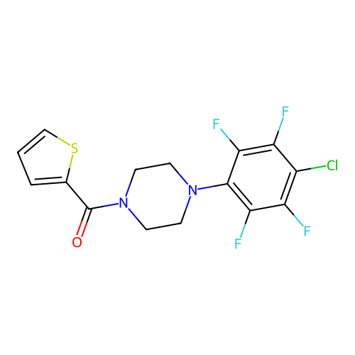 [4-(4-Chloro-2,3,5,6-tetrafluorophenyl)piperazin-1-yl]-thiophen-2-ylmethanone structure