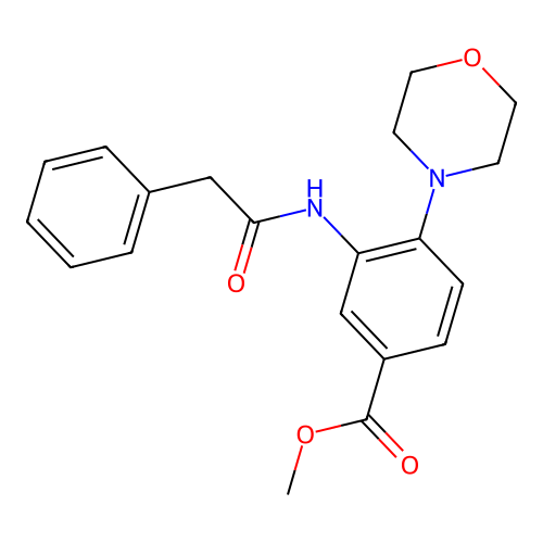 Methyl 4-(morpholin-4-yl)-3-[(phenylacetyl)amino]benzoate structure