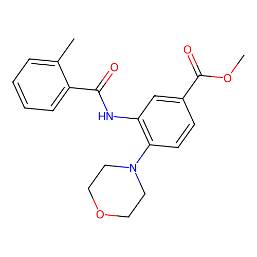 Methyl 3-[(2-methylbenzoyl)amino]-4-(4-morpholinyl)benzoate structure