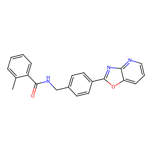 2-methyl-N-(4-[1,3]oxazolo[4,5-b]pyridin-2-ylbenzyl)benzamide structure