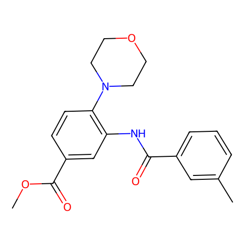 Methyl 3-[(3-methylbenzoyl)amino]-4-(4-morpholinyl)benzoate structure