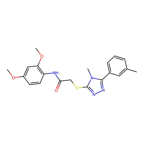 N-(2,4-dimethoxyphenyl)-2-{[4-methyl-5-(3-methylphenyl)-4H-1,2,4-triazol-3-yl]sulfanyl}acetamide structure