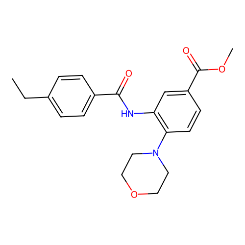 Methyl 3-[(4-ethylbenzoyl)amino]-4-(4-morpholinyl)benzoate structure