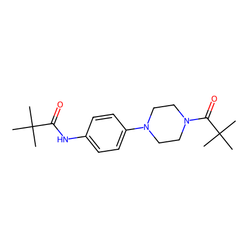 N-[4-[4-(2,2-dimethylpropanoyl)piperazin-1-yl]phenyl]-2,2-dimethylpropanamide structure