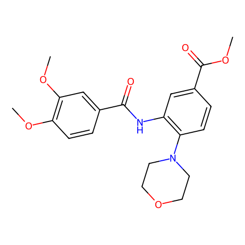 Methyl 3-[(3,4-dimethoxybenzoyl)amino]-4-morpholin-4-ylbenzoate structure