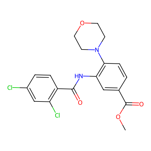 Methyl 3-[(2,4-dichlorobenzoyl)amino]-4-morpholin-4-ylbenzoate structure