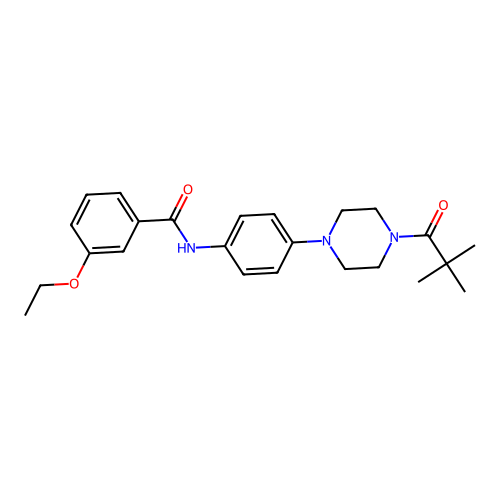 N-[4-[4-(2,2-dimethylpropanoyl)piperazin-1-yl]phenyl]-3-ethoxybenzamide structure