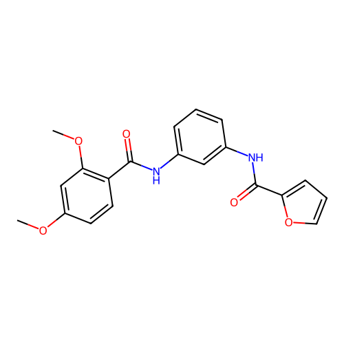 N-{3-[(2,4-dimethoxybenzoyl)amino]phenyl}-2-furamide structure