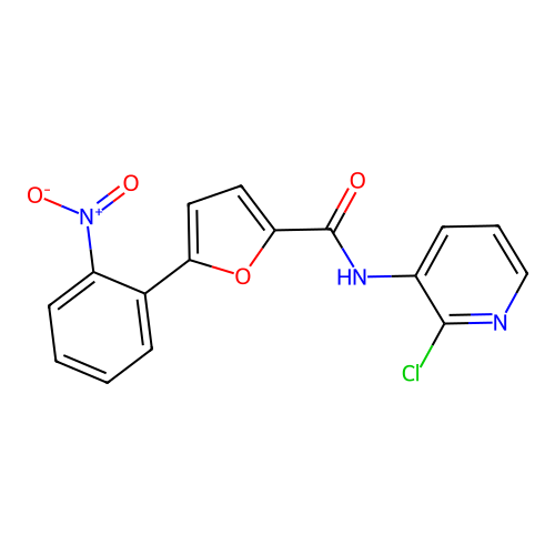 N-(2-chloropyridin-3-yl)-5-(2-nitrophenyl)furan-2-carboxamide structure