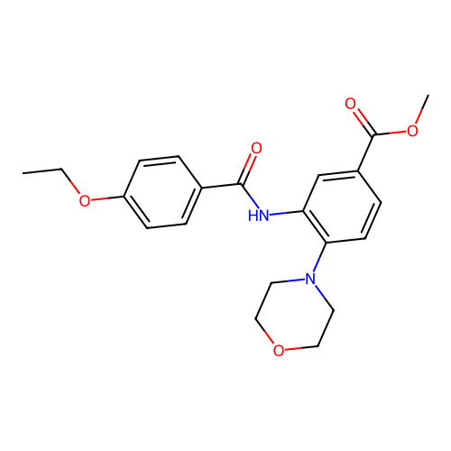 Methyl 3-[(4-ethoxybenzoyl)amino]-4-(4-morpholinyl)benzoate structure