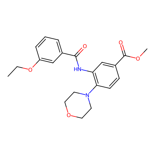 Methyl 3-[(3-ethoxybenzoyl)amino]-4-(4-morpholinyl)benzoate structure