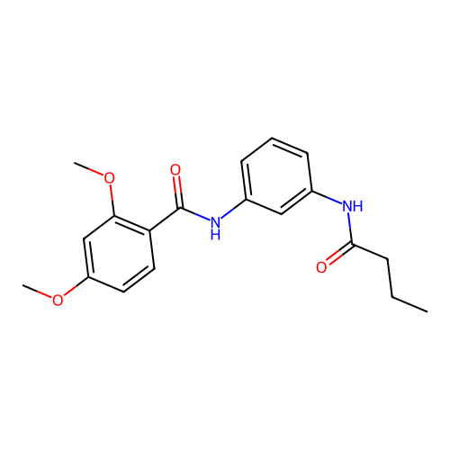 N-[3-(butanoylamino)phenyl]-2,4-dimethoxybenzamide structure