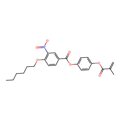 4-(Methacryloyloxy)phenyl 4-(hexyloxy)-3-nitrobenzoate structure