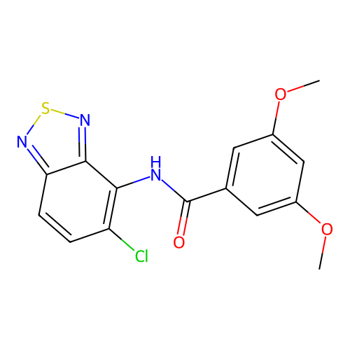 N-(5-chloro-2,1,3-benzothiadiazol-4-yl)-3,5-dimethoxybenzamide structure