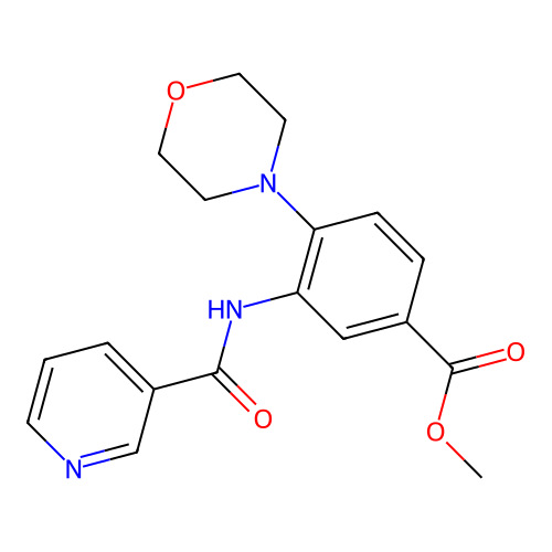 Methyl 4-morpholin-4-yl-3-(pyridine-3-carbonylamino)benzoate structure