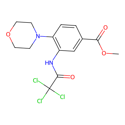 Methyl 4-(morpholin-4-yl)-3-[(trichloroacetyl)amino]benzoate structure