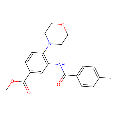 Methyl 3-[(4-methylbenzoyl)amino]-4-(4-morpholinyl)benzoate structure