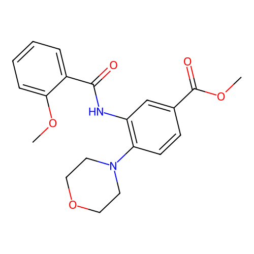 Methyl 3-[(2-methoxybenzoyl)amino]-4-morpholin-4-ylbenzoate structure