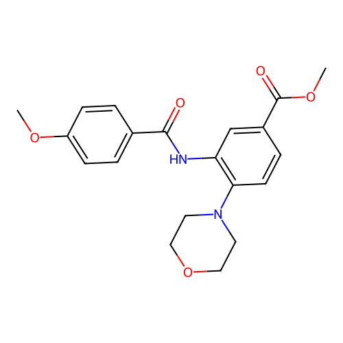 Methyl 3-(4-methoxybenzamido)-4-morpholinobenzoate structure