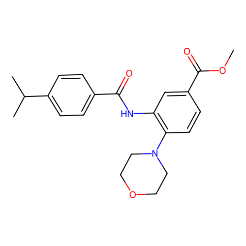Methyl 3-(4-isopropylbenzamido)-4-morpholinobenzoate structure