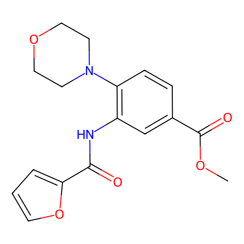 Methyl 3-(2-furoylamino)-4-(4-morpholinyl)benzoate structure