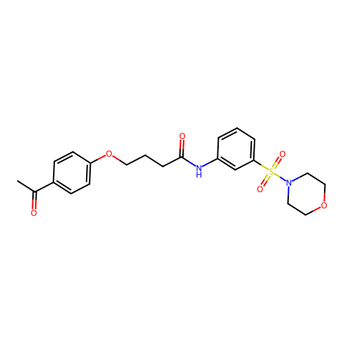 4-(4-acetylphenoxy)-N-(3-morpholin-4-ylsulfonylphenyl)butanamide structure