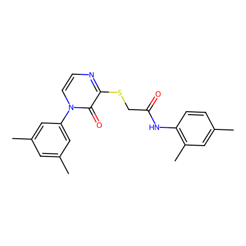 N-(2,4-dimethylphenyl)-2-{[4-(3,5-dimethylphenyl)-3-oxo-3,4-dihydropyrazin-2-yl]sulfanyl}acetamide structure
